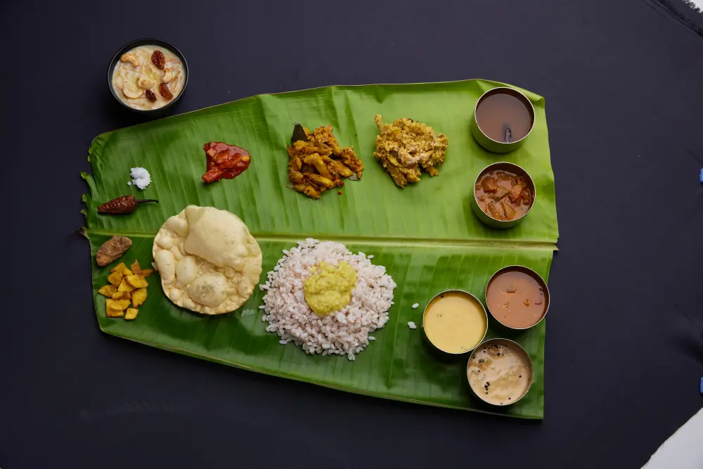 Kerala Sadya (Red Rice)